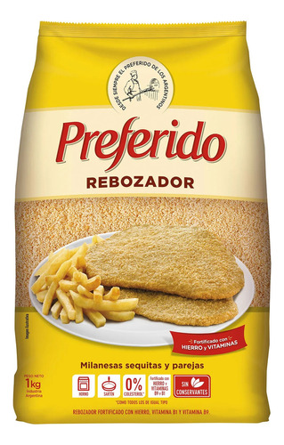 Rebozador Clásico Pan Rallado Fortificado Preferido 1kg