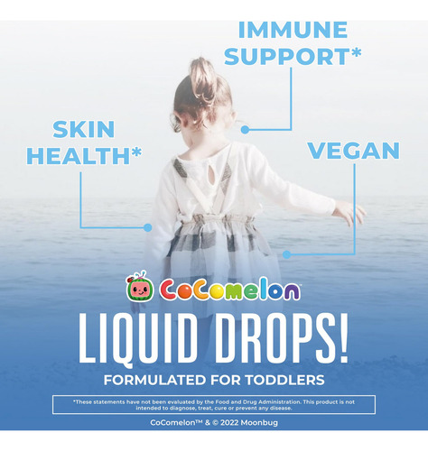 Suplemento iónico líquido Maryruth Organics Cocomelon para niños pequeños