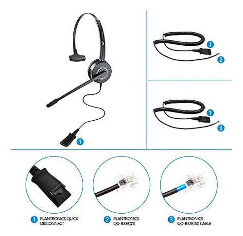 Auriculares Para Tv, Teléfono, Micrófono, Auriculares Con Ca