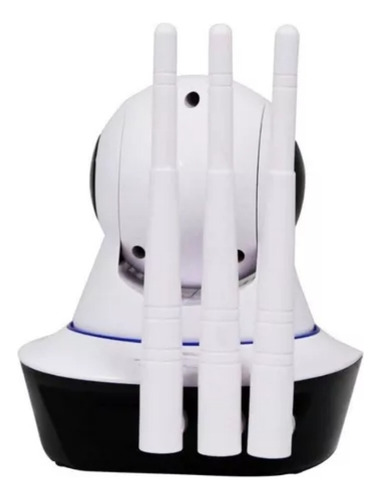 Câmera Ip Wifi 3 Antenas Sem Fio Robô Hd App Yousee Branca Cor Branco