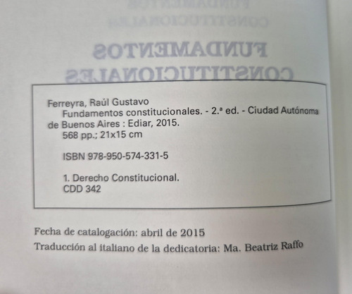 Fundamentos Constitucionales- Ferreyra, Raul G.