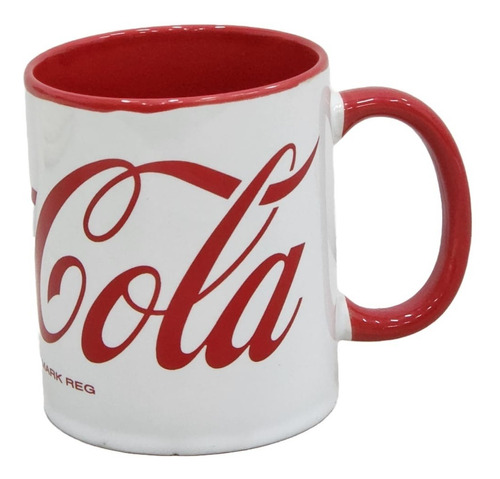 Imagem 1 de 3 de Caneca Porcelana Coca-cola Logo Classic Branca 320 Ml