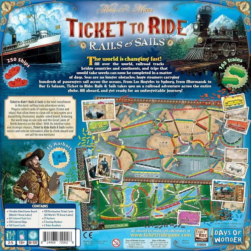 Jogo De Tabuleiro Ticket To Ride Rails & Sails Em Inglês Ak