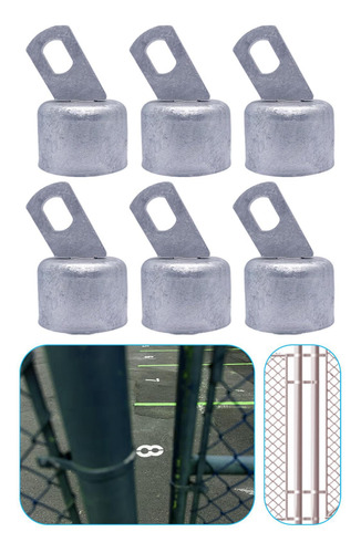 Link Link Fence Rail End Cap Galvanized Multifunción Plata