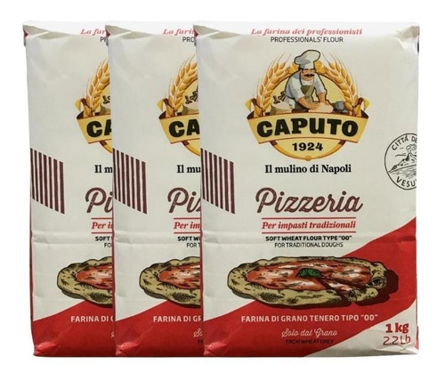 Farinha De Trigo Italiana Caputo Tipo 00 Pizzeria 3kg