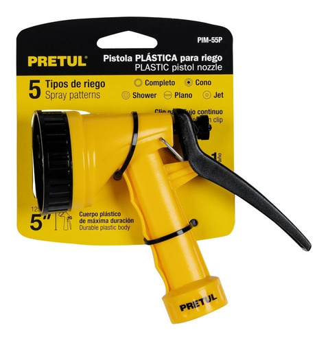 Imagen 2 de 8 de Pistola Plastica 5 Funciones Para Riego Jardin Plantas