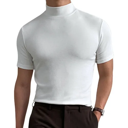 Camiseta De Cuello Alto Hombre