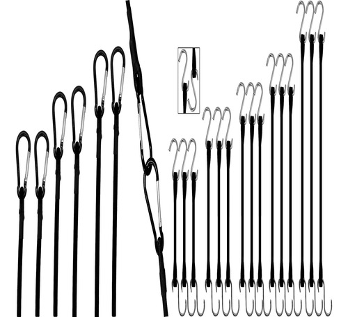 Houert Juego Cuerda Elastica Goma 6 Larga Resistente Gancho