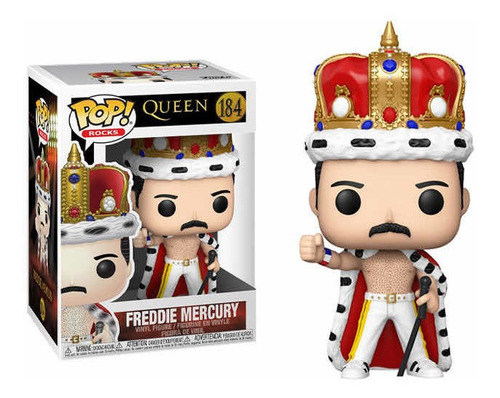 Imagen 3 de 3 de Freddie Mercury King ( Queen ) Funko Pop! 184 Rock, Dculto