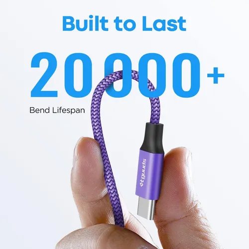 Cable Usb C Morado Etguuds De Carga Rapida De 3.3 Pies, P...