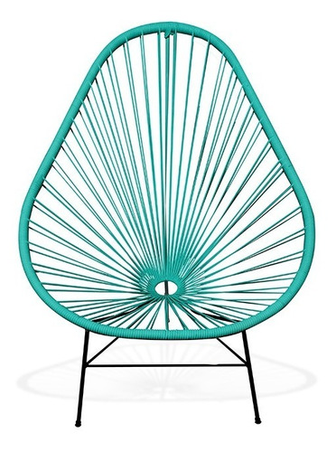 Silla- Sillon Acapulco De Hierro Macizo- Pvc Aqua- Blanco