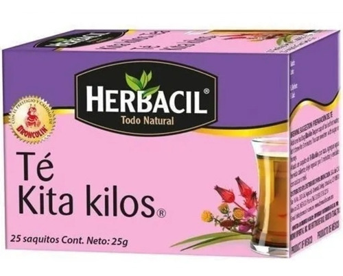 Herbacil Té Kita Kilos 100% Natural Pack X 3 Cajas 25 Sobres