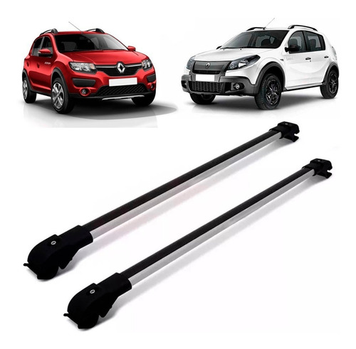 Rack Teto Travessa Sandero Stepway 07 A 2017 Slim Prata 45kg