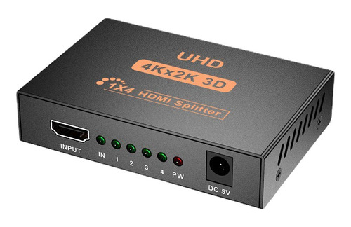 Hdmi Splitter 1x4 Salida 4k 3d 4 Divisor De Monitor Hdmi