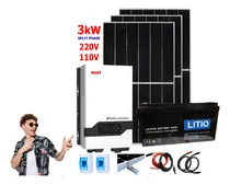 Comprar Kit Solar 3kw 220v\u002F110v Baterías Litio 2.56kwh Paneles 1320w