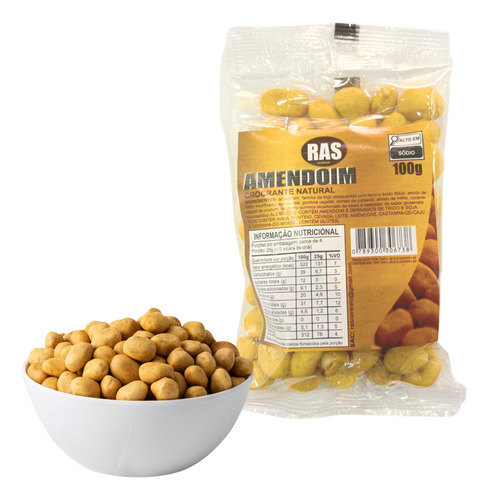 Amendoim Torrado Crocante Natural 100g - Nutritivo Saudável