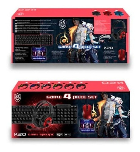 Combo Gamer Kit 4 Piezas Teclado Mouse Audífonos Pad  Mouse