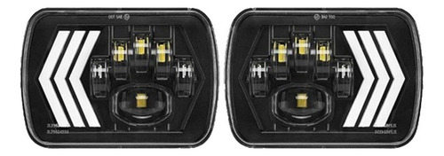 2 Faros Unidad Cuadrada Rectangular Leds 5x7 Alta/baja 7