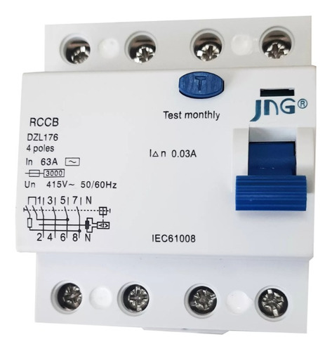 Interruptor Diferencial Residual (dr/idr) 4p 63a 30ma - Jng