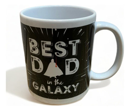 Taza De Cerámica De Star Wars Best Dad 340ml Color Negro
