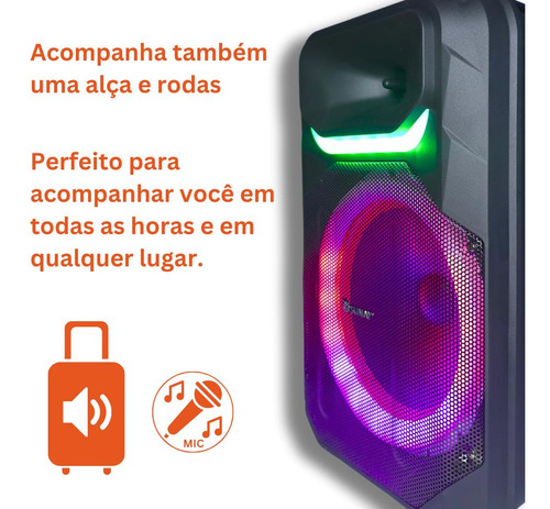 Caixa Som Portátil Amplificada Infinity 320w Sumay Bivolt