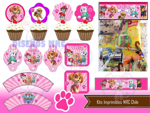 Kit Imprimible Paw Patrol Patrulla Canina Niña Sky Y+