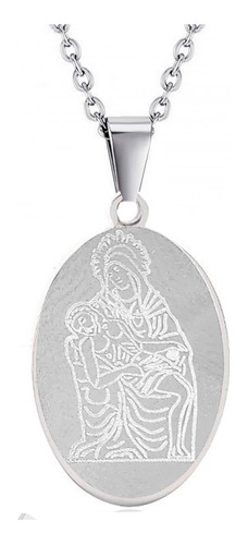 Collar Medalla Virgen Nuestra Señora De Los Dolores +estuch