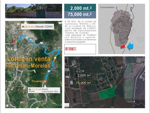 Imagen 1 de 14 de Venta De Terrenos En Ticuman Morelos