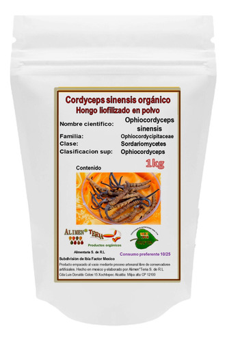 Cordyceps  Hongo Puro 1kg Polvo No Soluble