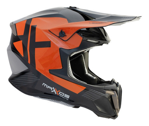 Capacete Trilha Motocross Leve 1295gr Mattos Combat Leggero Cor Laranja Tamanho do capacete 62