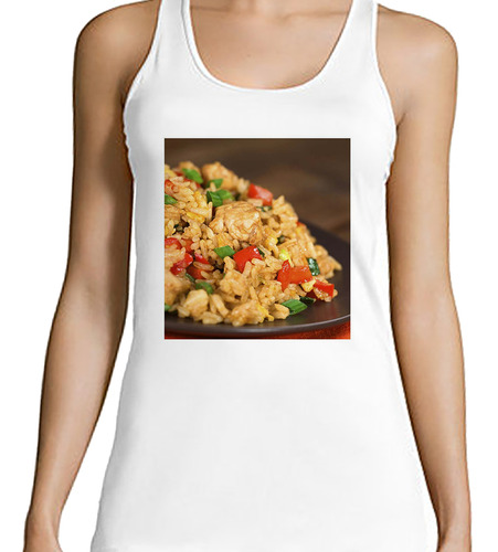 Musculosa Mujer Arroz Chino Gastronomia Asia Plato Cheff P4