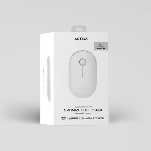 Mouse Acteck Optimize Edge Mi460 1600dpi Inalambrico Blanco