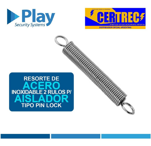 Resorte Acero Inoxidable 2 Rulos X20 Poste Cerco Electrico