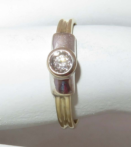 Promoção Pocao2005- Anel Ouro 18k 750 Solitário Diamante 301