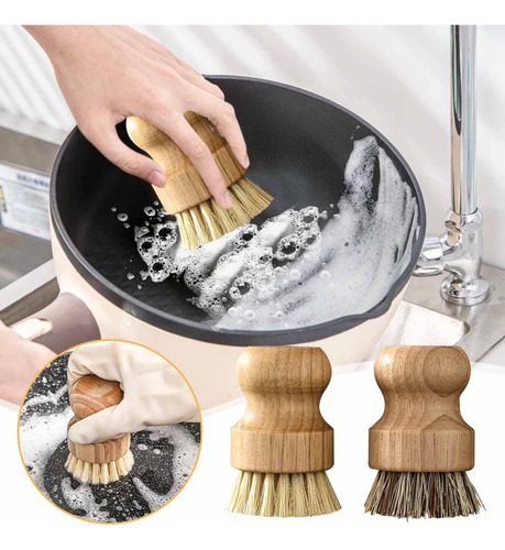 Cepillo De Madera Para Fregar Platos De Madera, Cepillo Para
