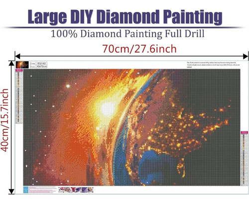 5d: 1 Kits De Pintura De Diamante 5d Diseño Espacio 70 X 40