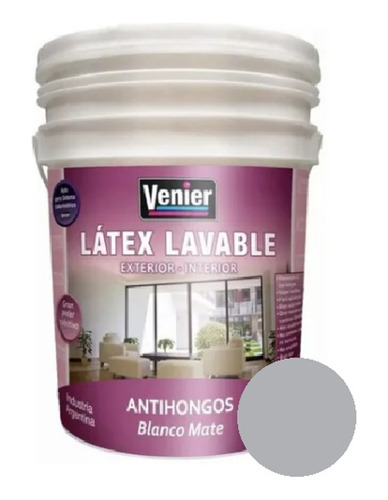 Latex Int/ext Antihongo Gris Venier 25 Kg Solo Envio