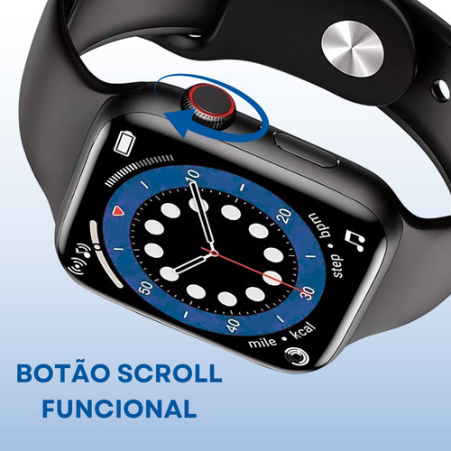 Smartwatch X8 Max Pro 2024 Chamadas Bluetooth Redes Sociais Caixa Preto