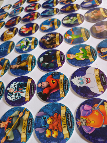 Coleção Completa Tazos Disney Heroes E Villanos (Usado)