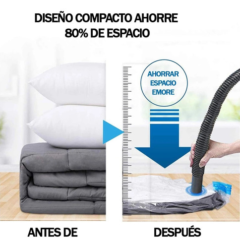 3 Bolsas Compresora Al Vacio Almacenamiento Ropa 30x50cm