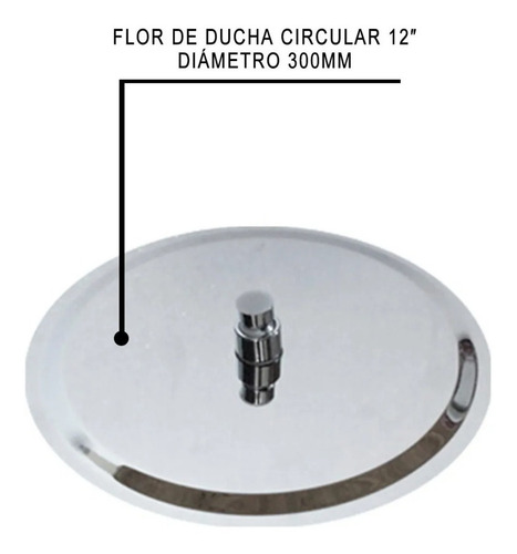 Imagen 2 de 6 de Flor De Ducha Daccord Circular De 30 Cm Acero Inox