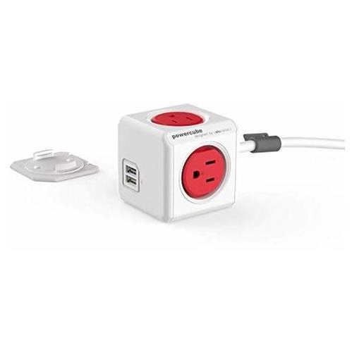 Power Strip, Allocacoc Powercube | Ampliado |, 4 Salidas Y 2