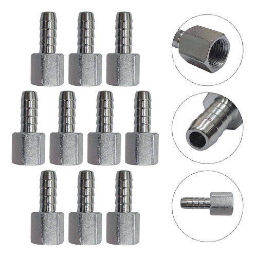 Espigão Adaptador Fixo Fêmea 1/4 X 5/16 - Kit 10 Unidades