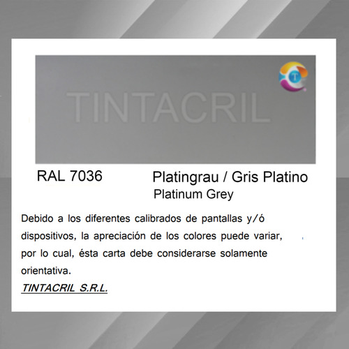 Esmalte Sintético Ral 7036 X 3.6 Lts. Gris Platino Brillante