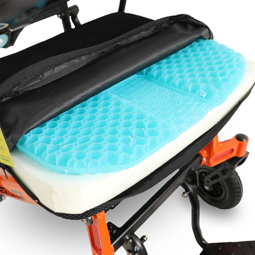 Cadeira De Rodas Motorizada Dobrável Pop Summer Power Lite Cor Laranja