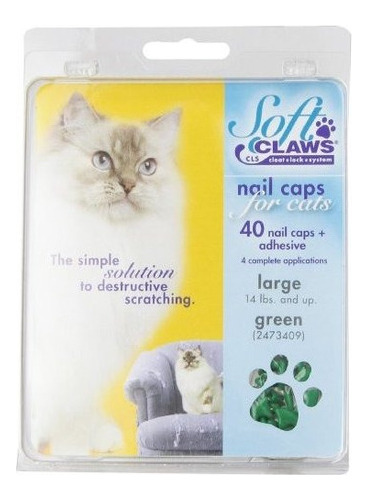 Feline Soft Claws Cat Nail Caps Kit Para Llevar A Casa, Gran