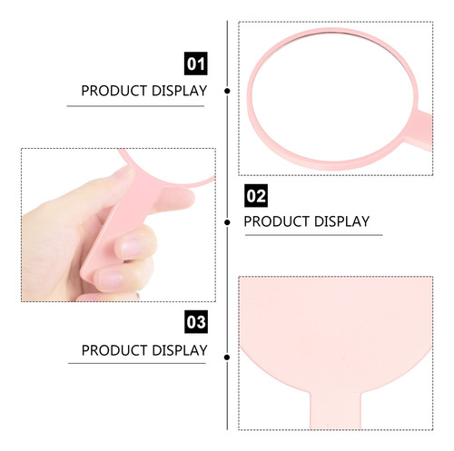 Espejo De Maquillaje Redondo Compacto Portátil Con Asa Para
