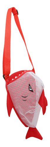 Summer Children Mesh Beach Shell Bag 25x18x15cm Bolsa Rojo