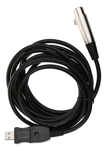 Cabo Usb Macho Para Microfone Xlr Fêmea De 3 Pinos Mic