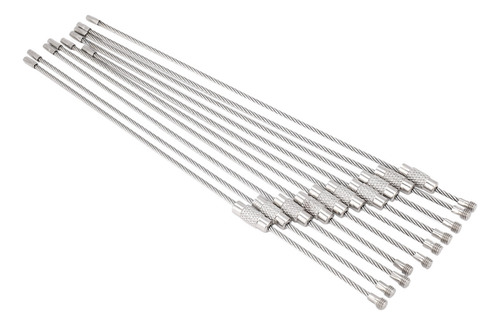 Llavero, Cable De Acero Inoxidable Con Cierre De Tornillo, 2